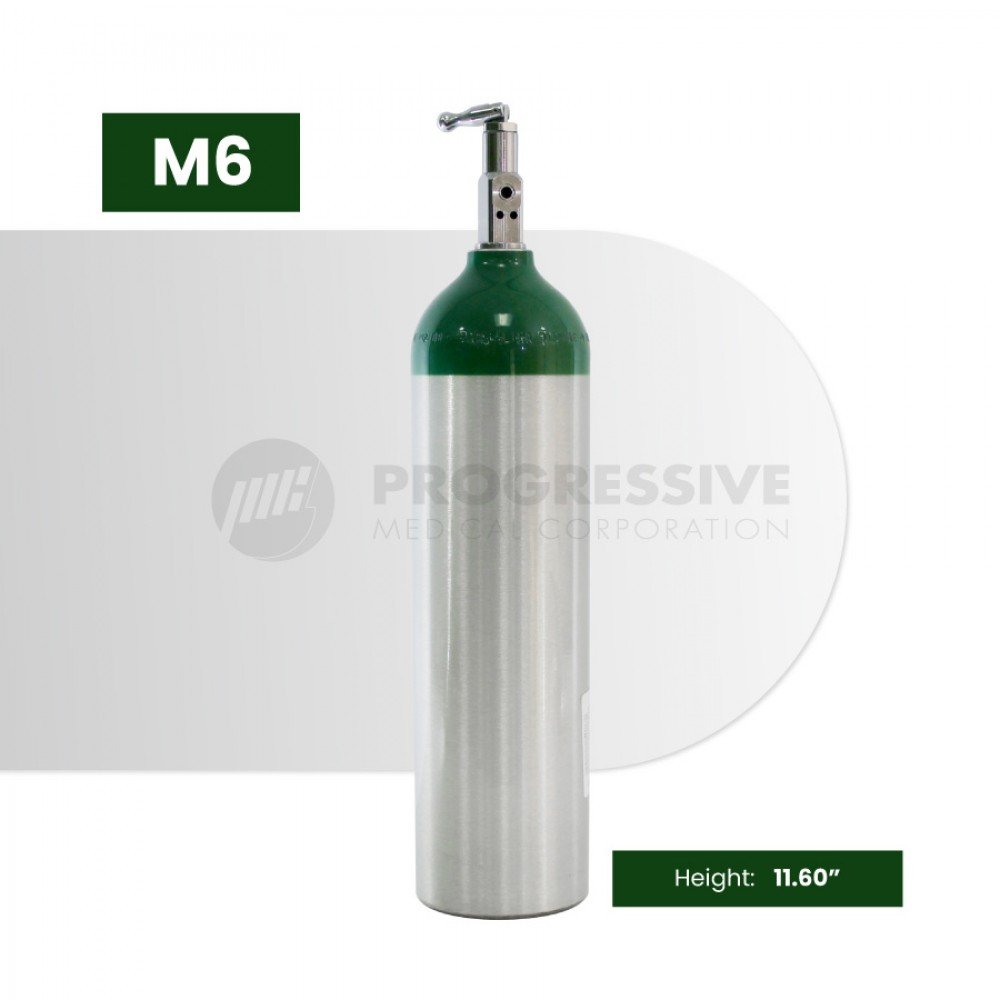 Aluminum Oxygen Cylinder Tank, M6 (with content)