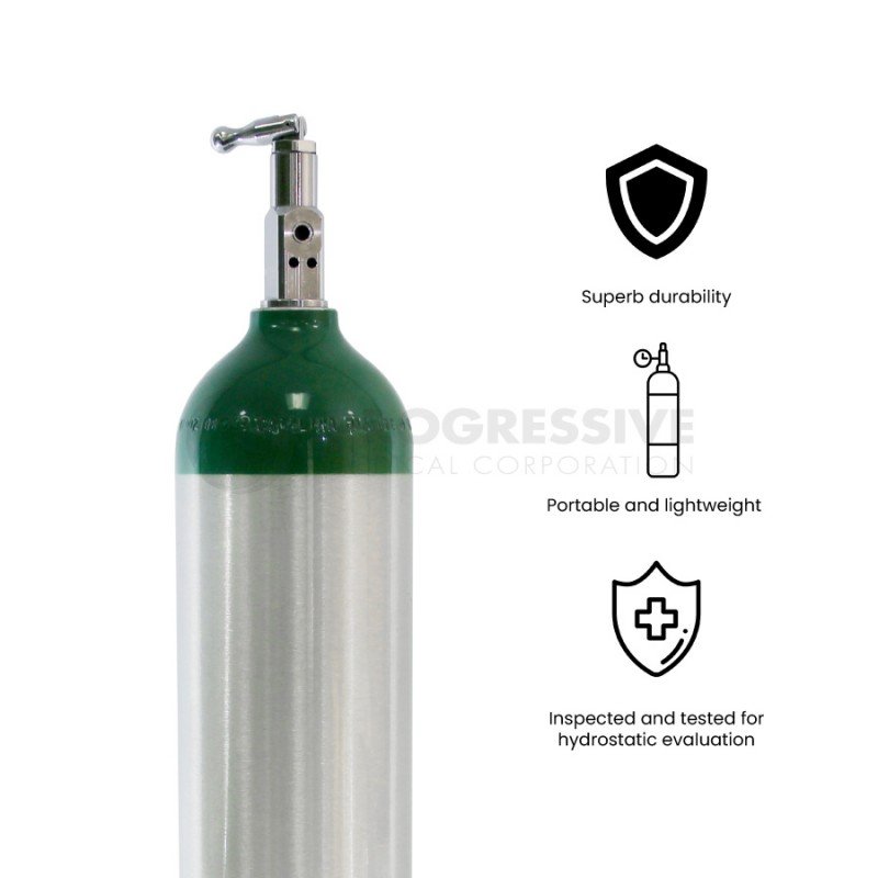 Aluminum Oxygen Cylinder Tank, M6 (with content)