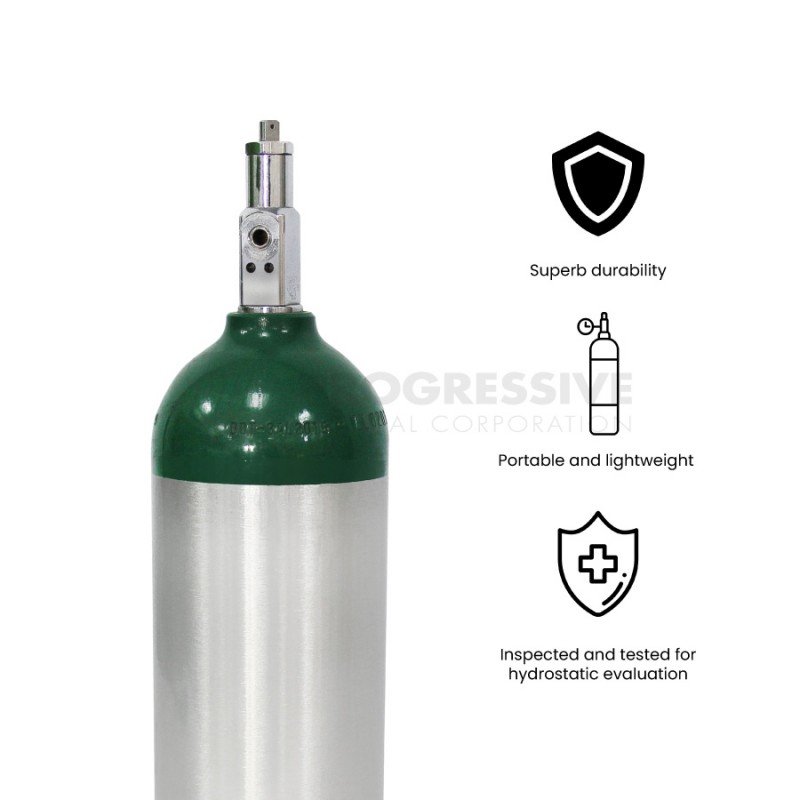 Aluminum Oxygen Cylinder Tank, M9 (with content)