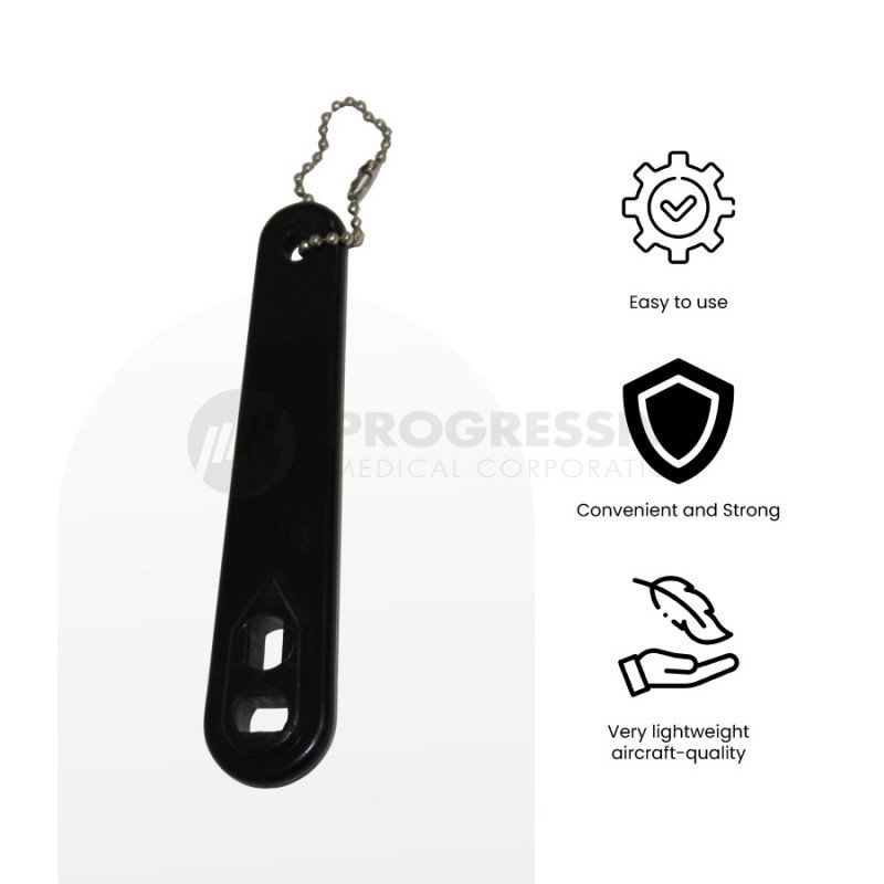 Aluminum Oxygen Cylinder Wrench with Chain
