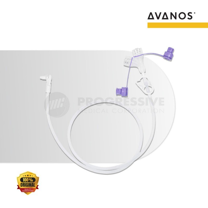 Avanos Mic-Key Feed Extension Set with  Secur-Lok, ENFit®-ready connectors
