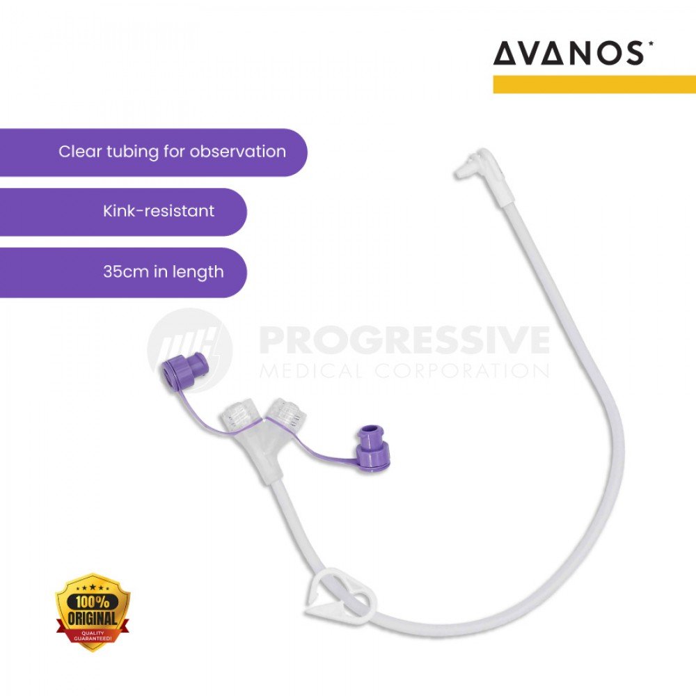 Avanos Mic-Key Feed Extension Set with  Secur-Lok, ENFit®-ready connectors