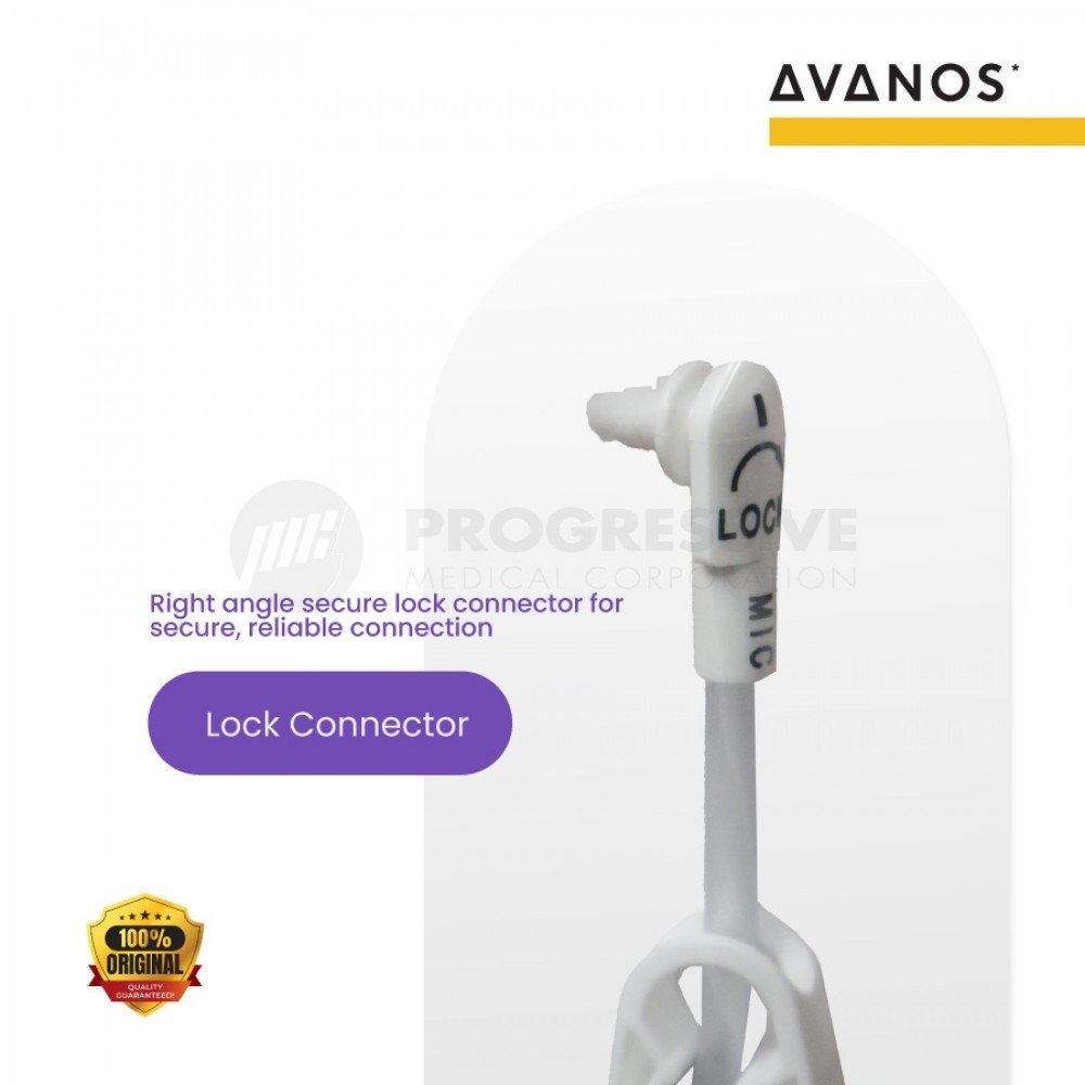 Avanos Mic-Key Feed Extension Set with  Secur-Lok, ENFit®-ready connectors