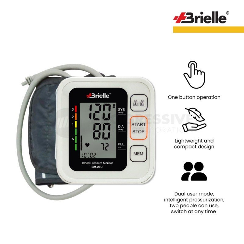 Brielle Automatic Arm-Type Blood Pressure Monitor BM-26U