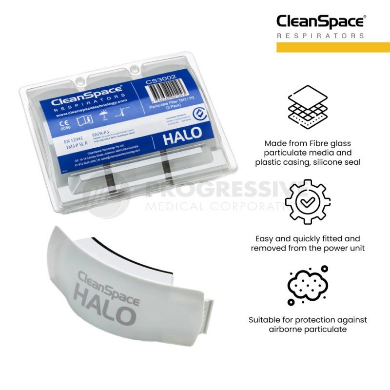 CleanSpace HALO Particulate Filter Pack of 3