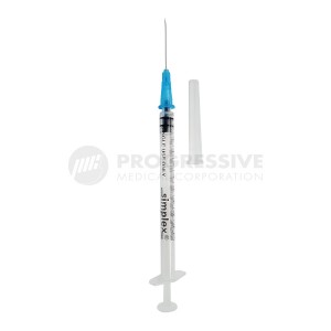 Simplex Disposable Syringe w/ Needle, 1cc G23 x 1