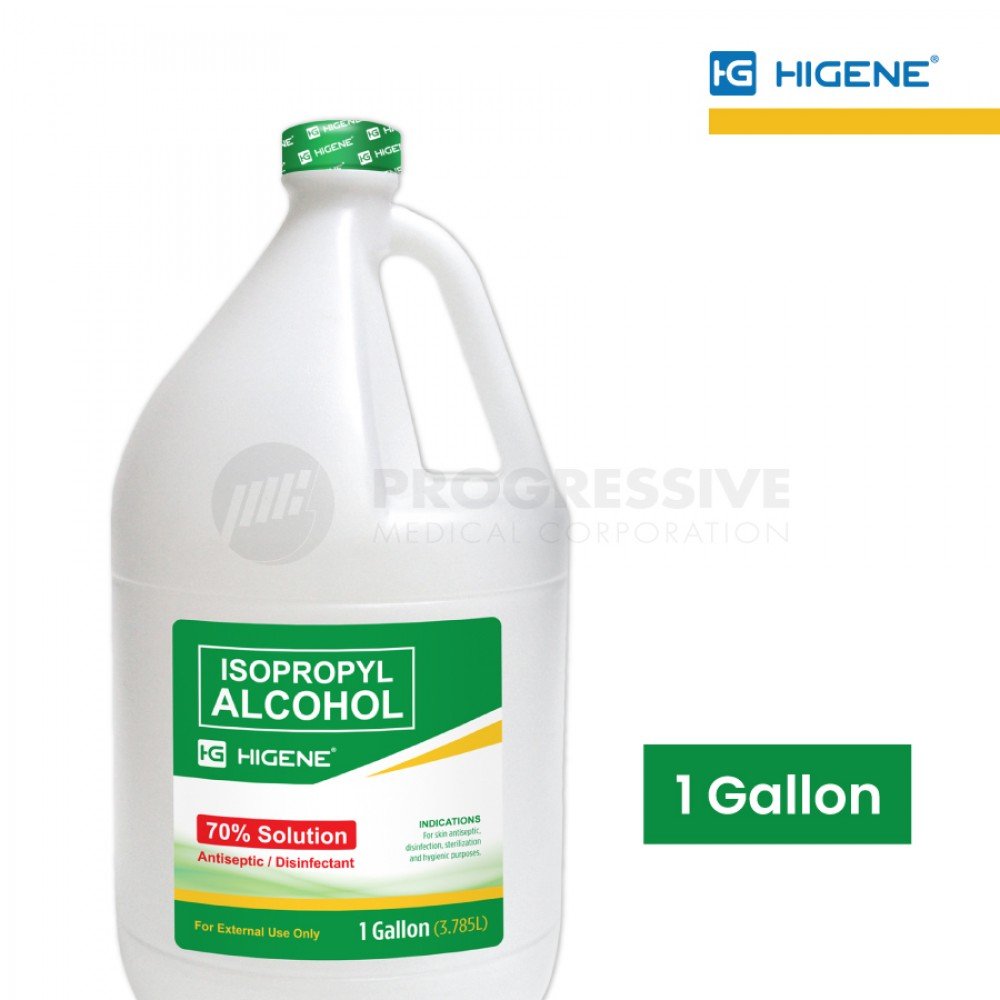 Higene 70% Isopropyl Alcohol, 1 galon