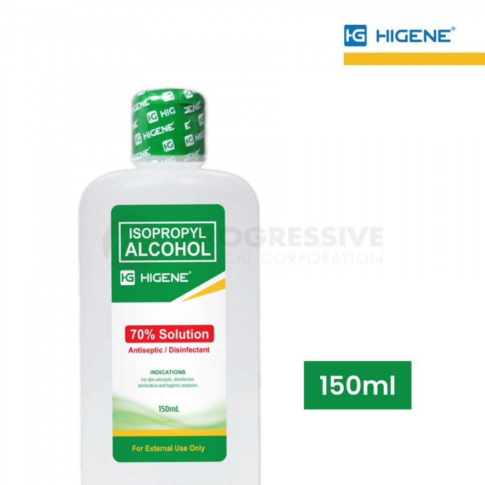 Higene 70% Isopropyl Alcohol, 150 ml