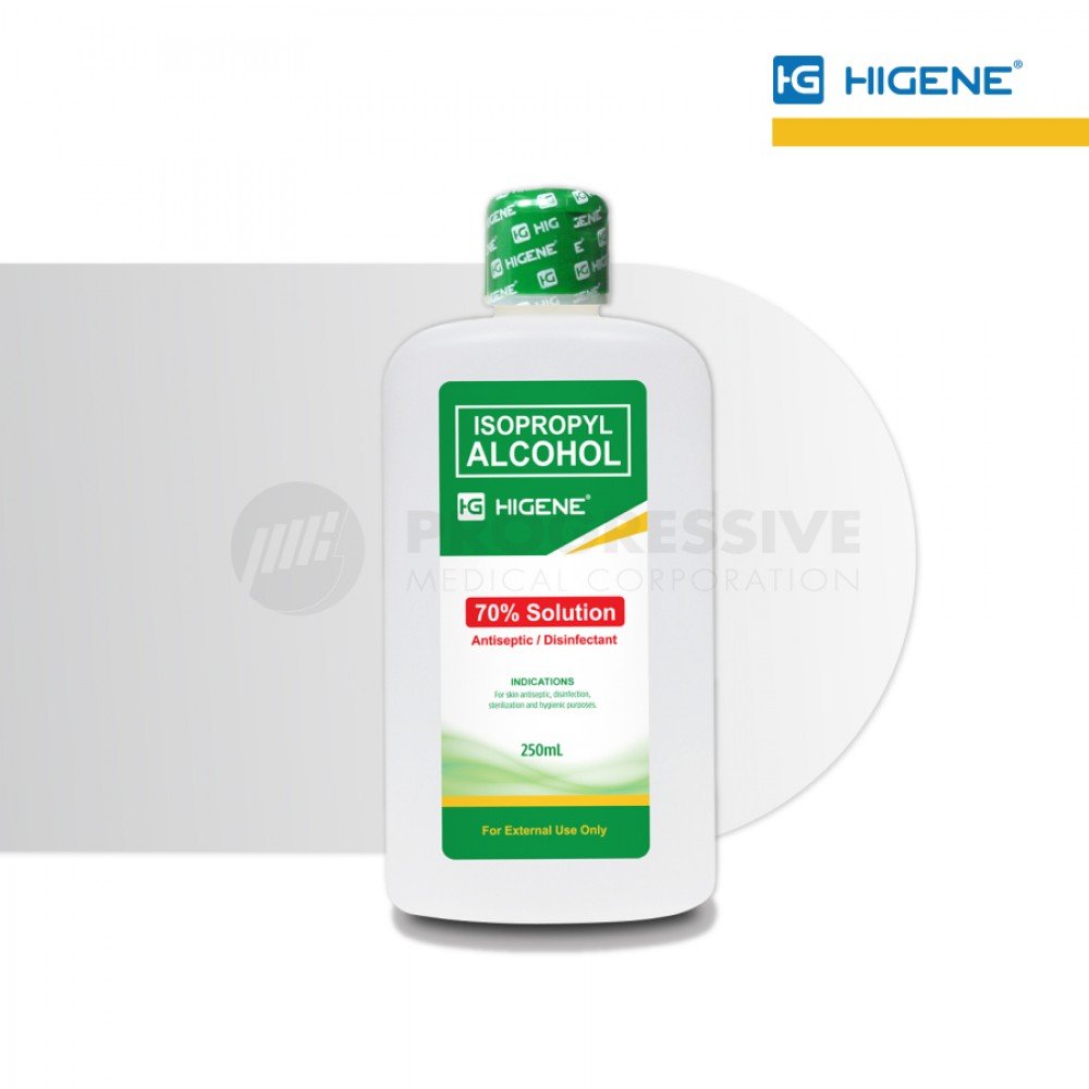 Higene 70% Isopropyl Alcohol, 250 ml