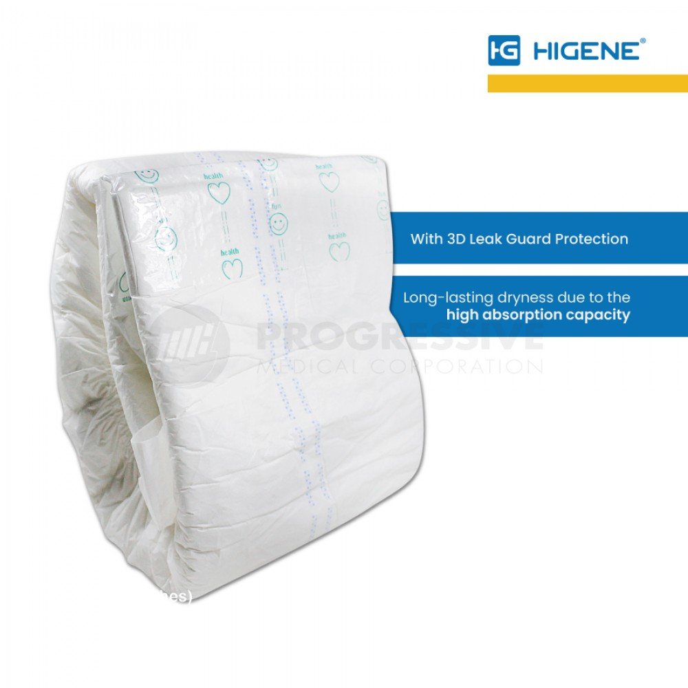 Higene Adult Diaper, Medium (sold by packs of 10s)