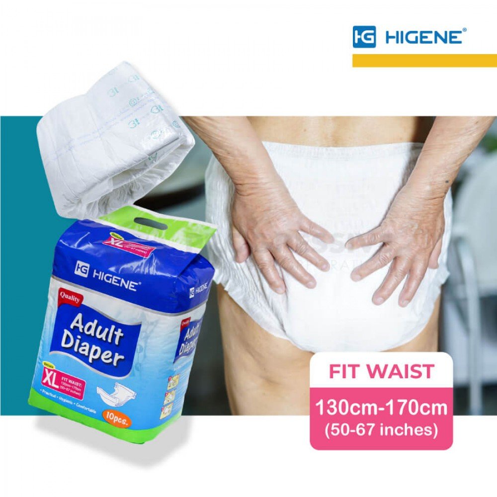 Higene Adult Diaper, X-Large (sold by packs of 10s)