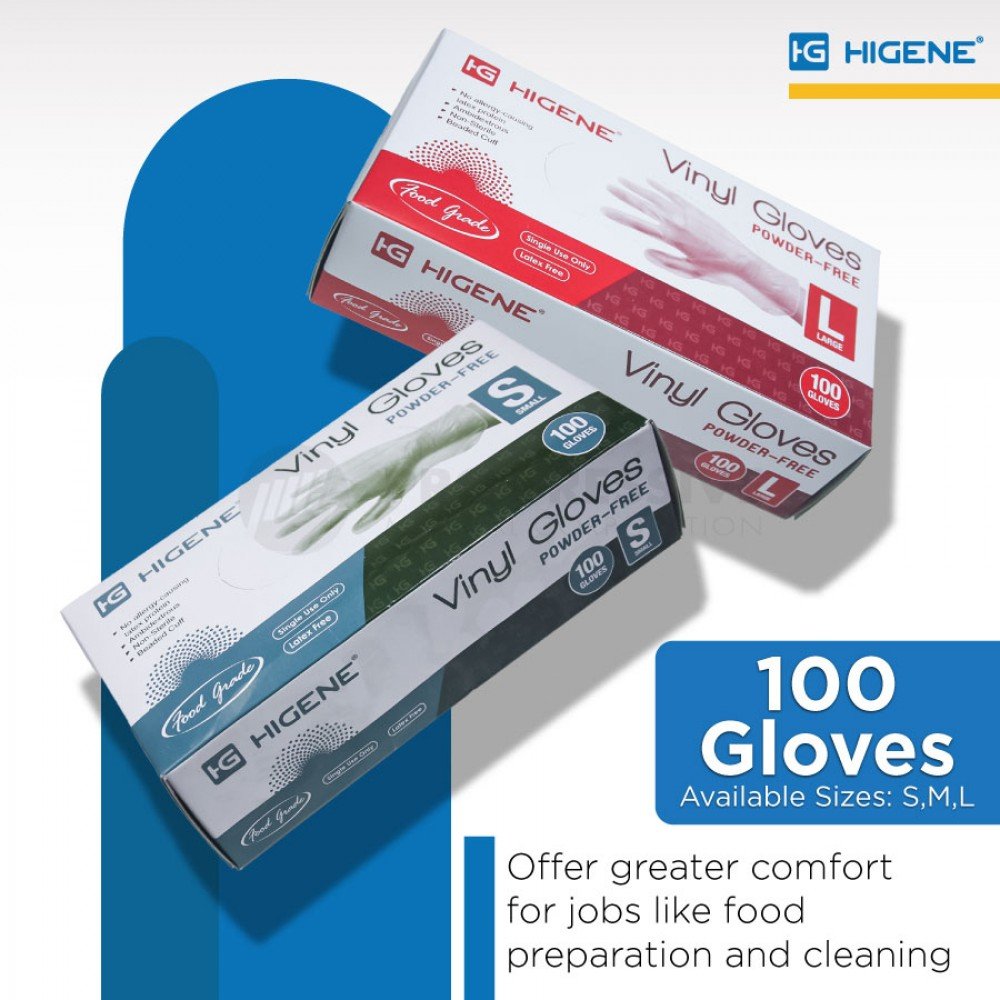 Higene Vinyl Gloves (Powder Free)