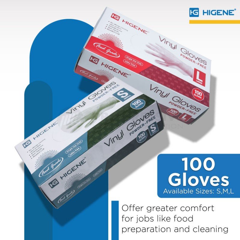Higene Vinyl Gloves (Powder Free)