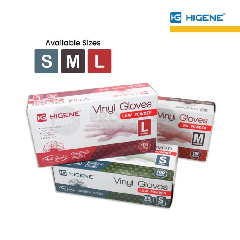 Higene Vinyl Gloves (Powder Free)