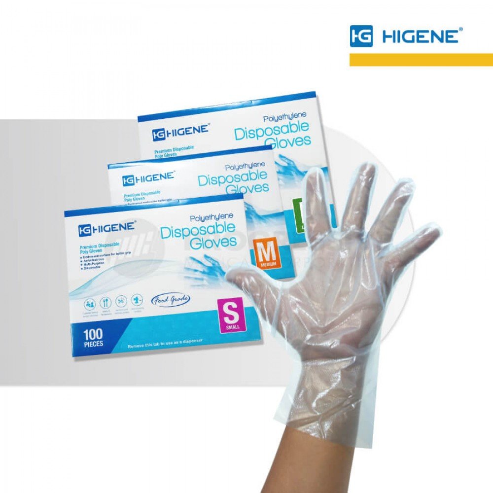 Higene Polyethylene Gloves (sold by box of 100s)