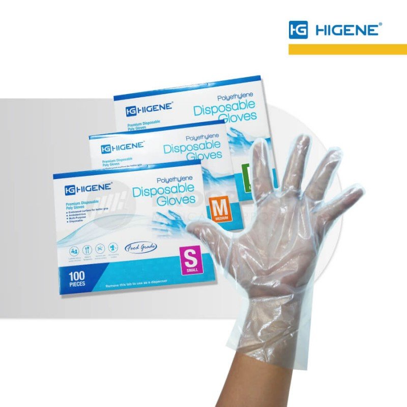 Higene Polyethylene Gloves (sold by box of 100s)