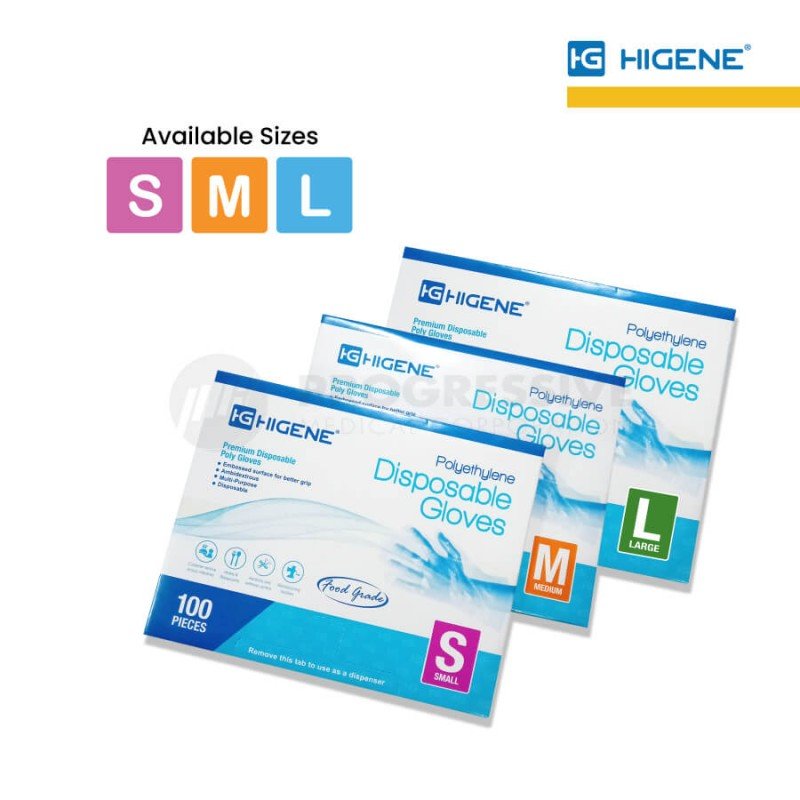 Higene Polyethylene Gloves (sold by box of 100s)
