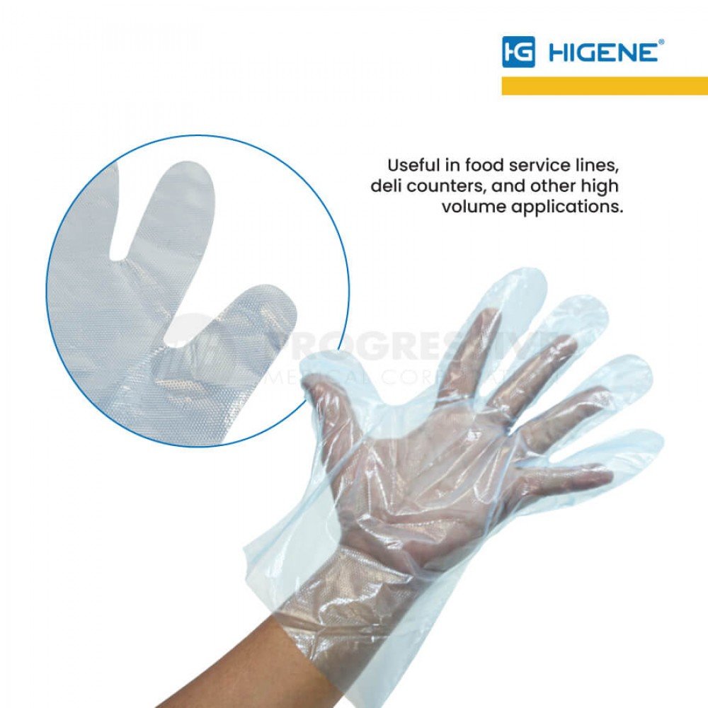 Higene Polyethylene Gloves (sold by box of 100s)