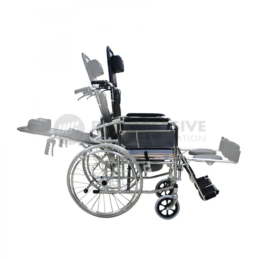 Inmed Wheelchair Reclining High Back with Commode