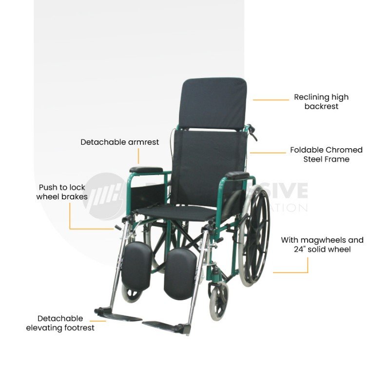 Reclining High-Back Wheelchair