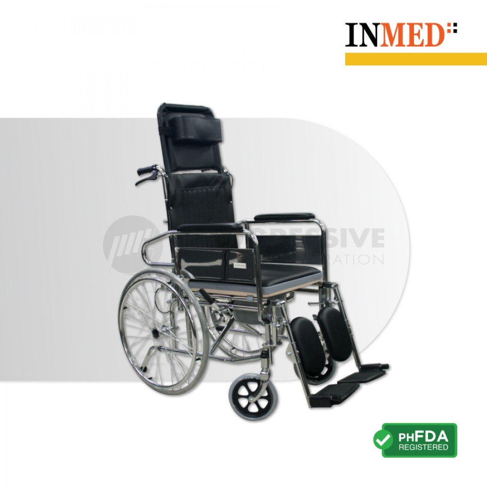 Inmed Wheelchair Reclining High Back with Commode Inmed Wheelchair Reclining High Back with Commode