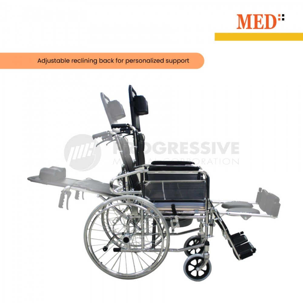Inmed Wheelchair Reclining High Back with Commode Inmed Wheelchair Reclining High Back with Commode
