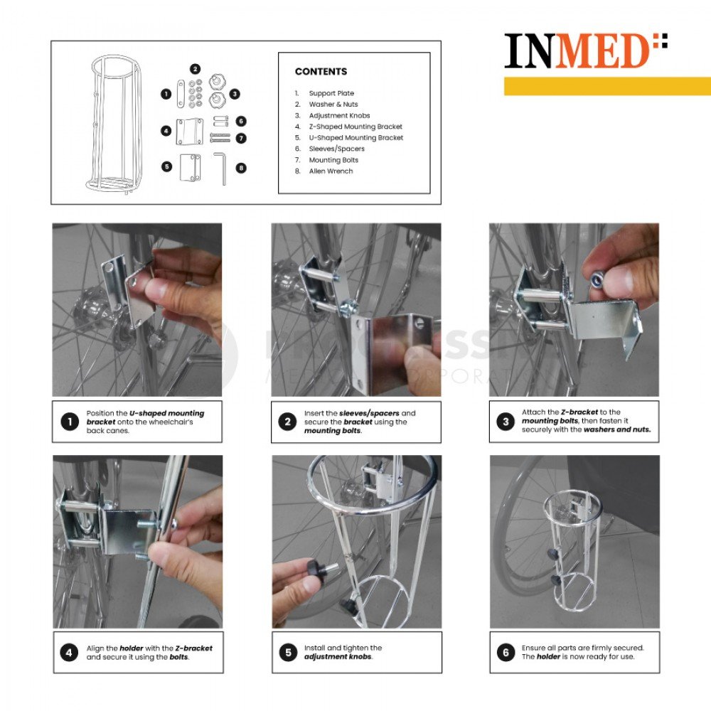 Inmed Oxygen Tank Holder for Wheelchair Inmed Oxygen Tank Holder for Wheelchair