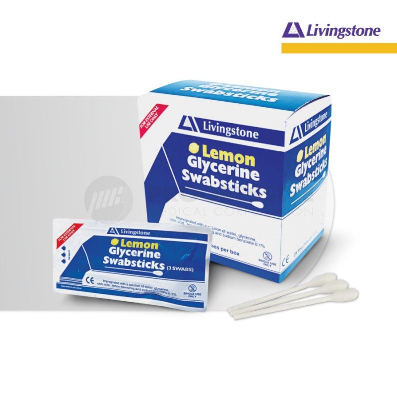 Livingstone Lemon Glycerine Swabstick 25s