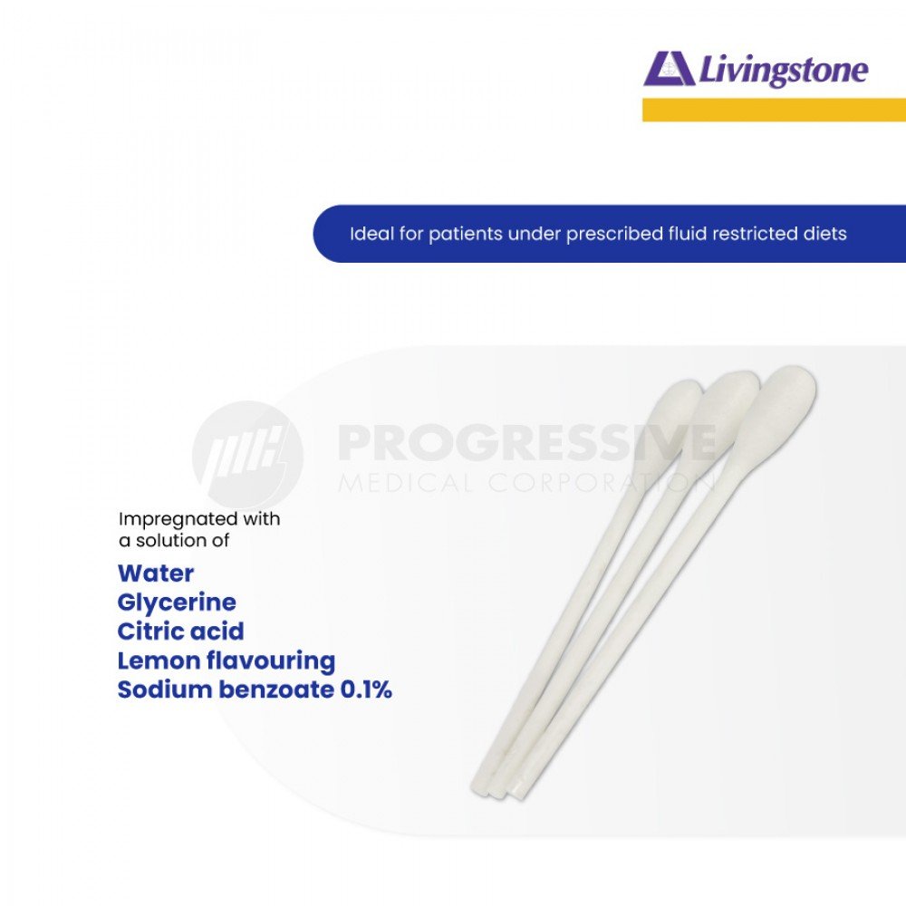 Livingstone Lemon Glycerine Swabstick 25s