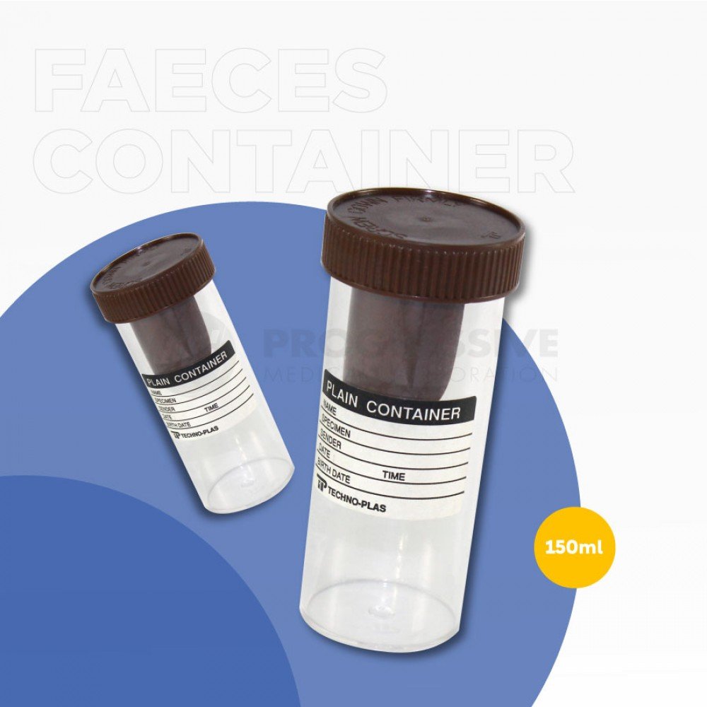 Faeces Container W/ Spoon, 120ml