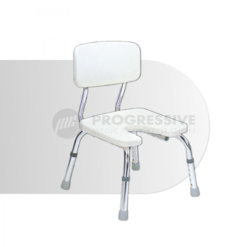 Bath Bench U-Shaped Seat w/ Back