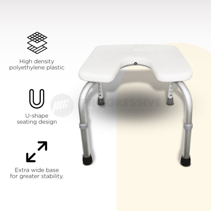 Bath Bench U-Shaped Seat without Back
