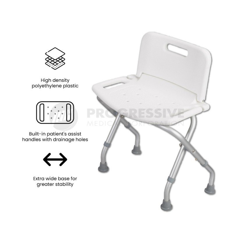 Bath Bench w/ Back, Foldable