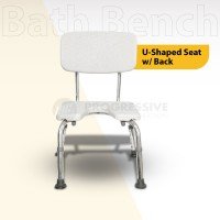 Bath Bench U-Shaped Seat w/ Back