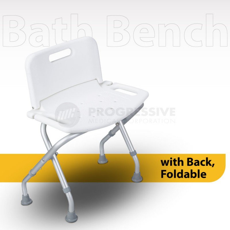 Bath Bench w/ Back, Foldable