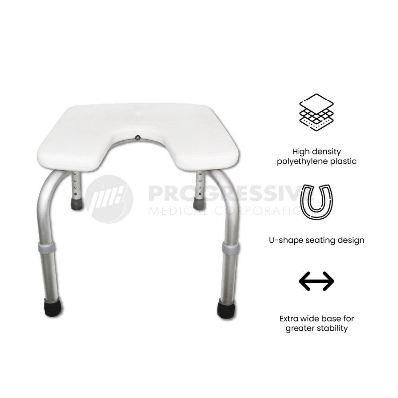 Bath Bench U-Shaped Seat without Back