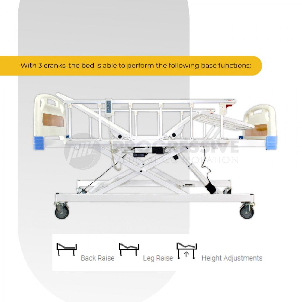Electric Patient Bed w/ IV stand, 3 Function