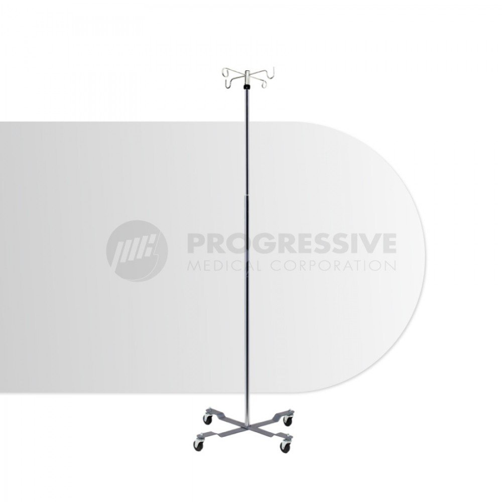 IV Pole Stand with 4 Legs and 4 Prong