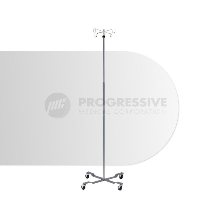 IV Pole Stand with 4 Legs and 4 Prong