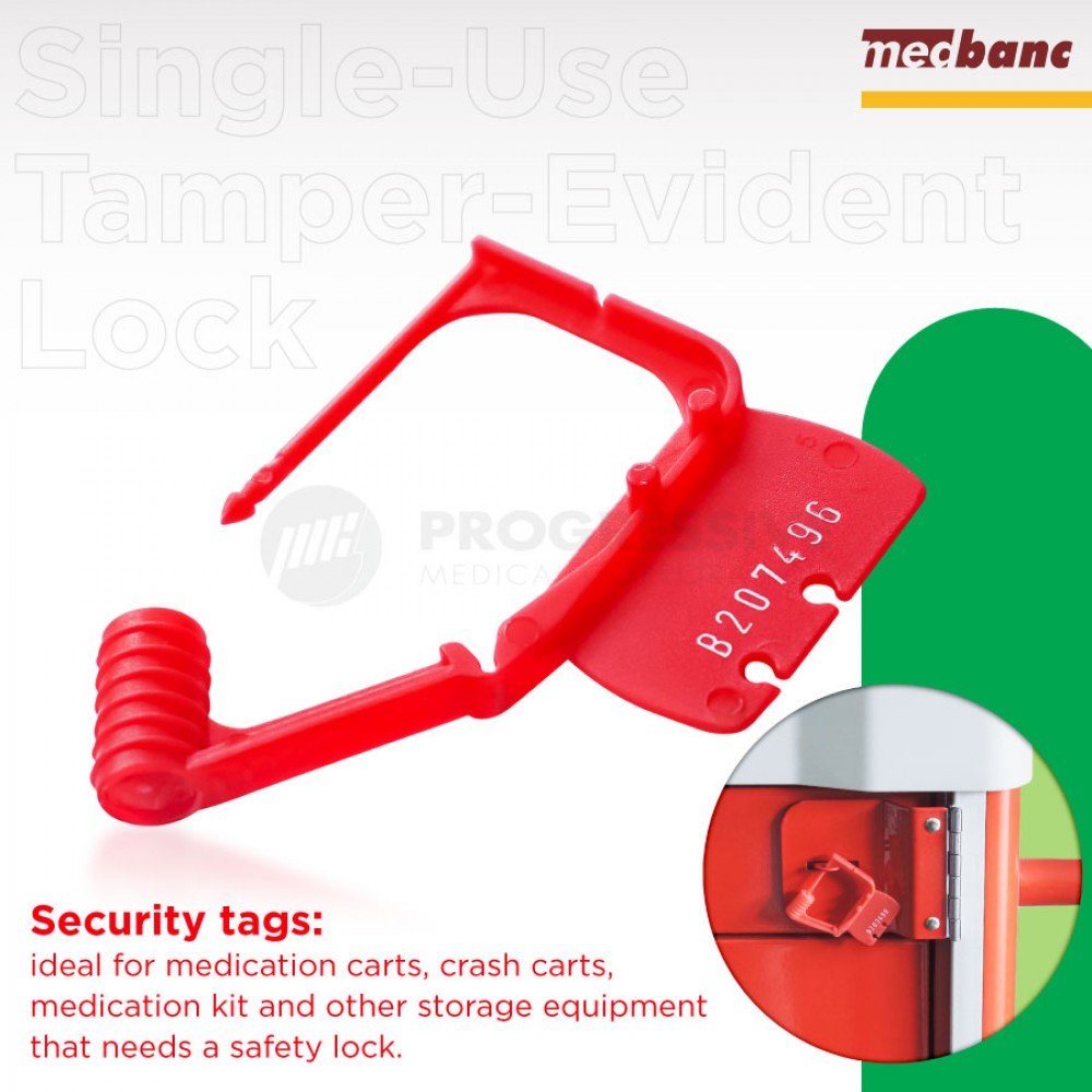 Medbanc Single-Use Tamper-Evident Lock