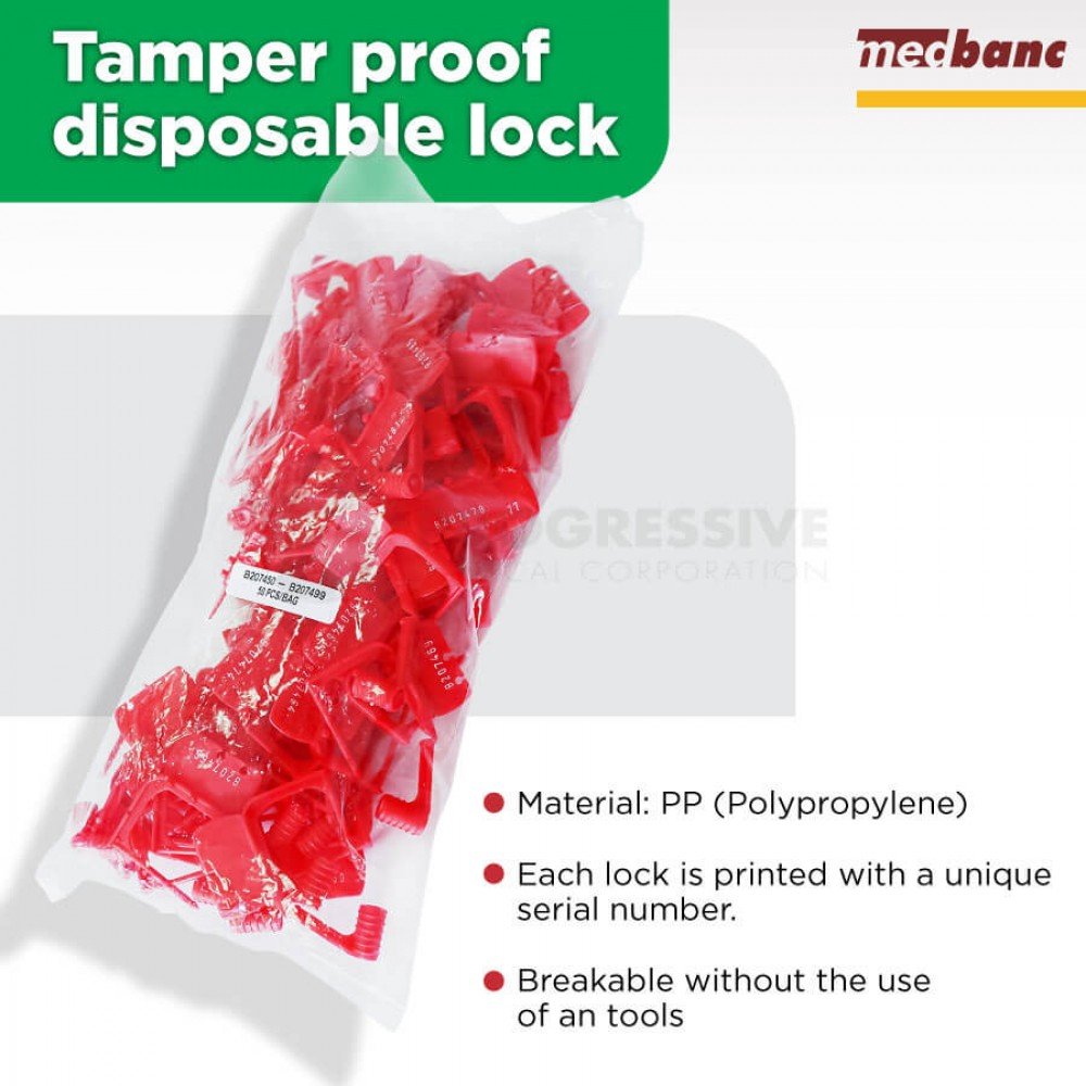 Medbanc Single-Use Tamper-Evident Lock