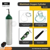 Affordabundle Aluminum Oxygen Cylinder Tank, M15 (with content and bundled)