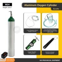 Affordabundle Aluminum Oxygen Cylinder Tank, M24 (with content and bundled)