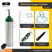 Affordabundle Aluminum Oxygen Cylinder Tank, M6 (with content and bundled)