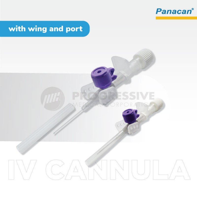 Panacan IV Cannula with Wing and Port