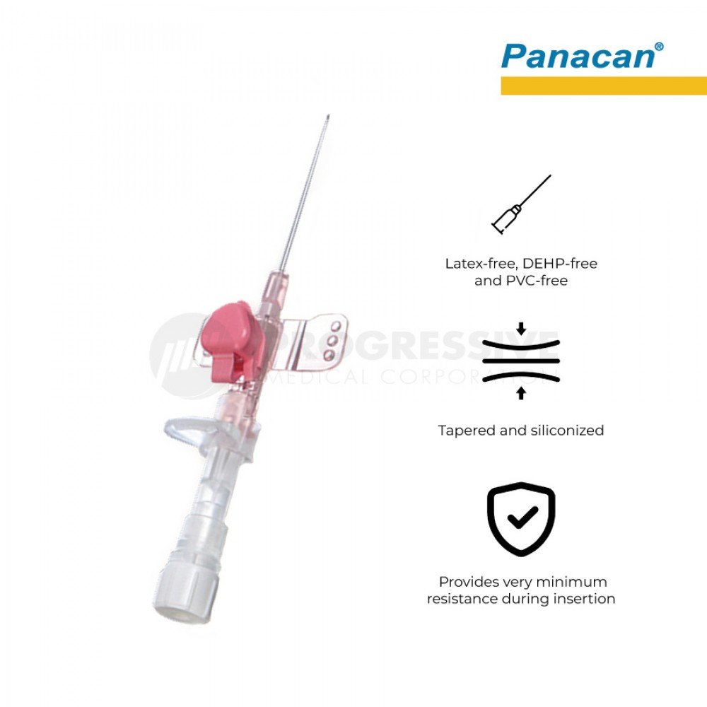 Panacan Safety IV Cannula with Wing and Port