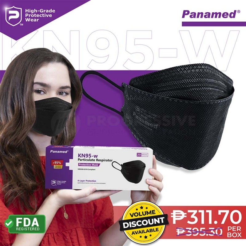 Panamed KN95-w Particulate Respirator Black, 20's