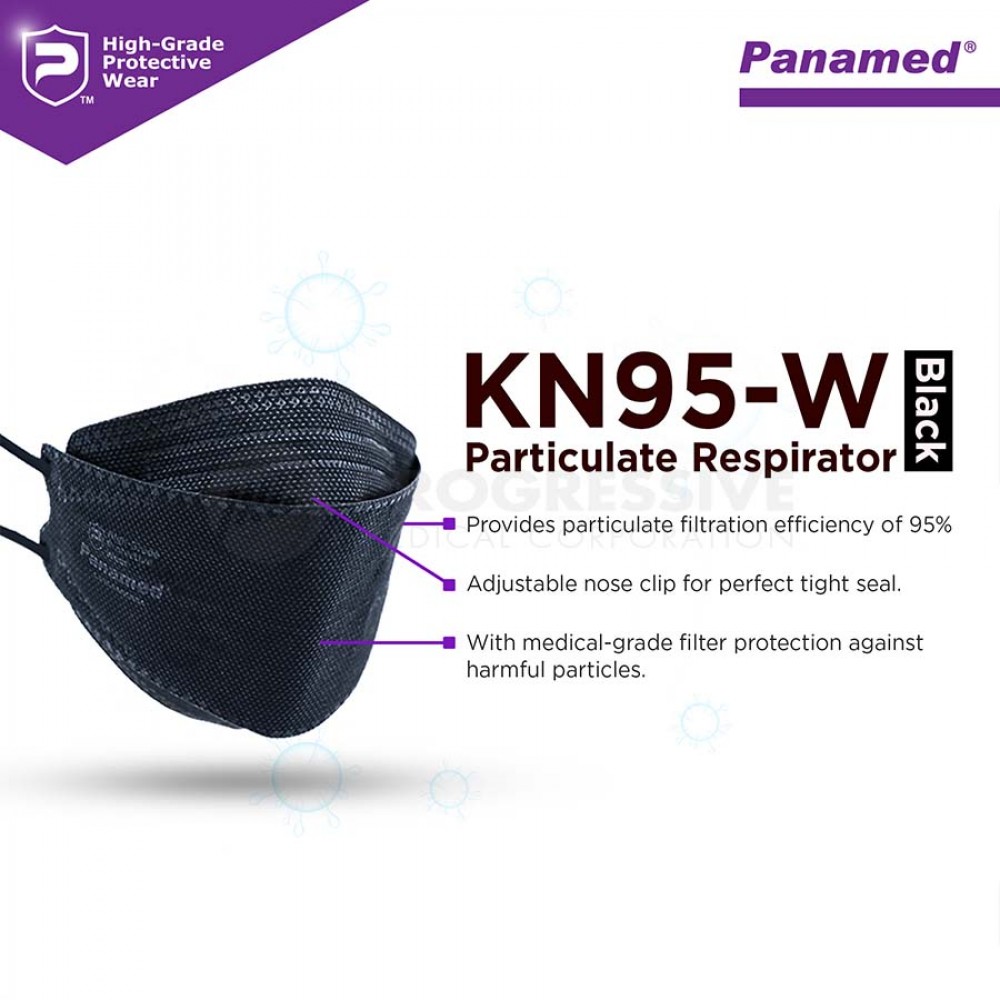 Panamed KN95-w Particulate Respirator Black, 20's