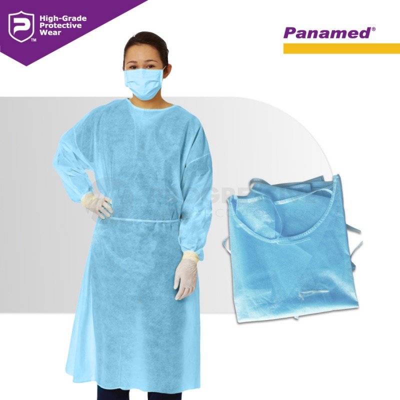 Panamed Disposable Isolation Gown Basic, Large (Sold per 10 pcs.)