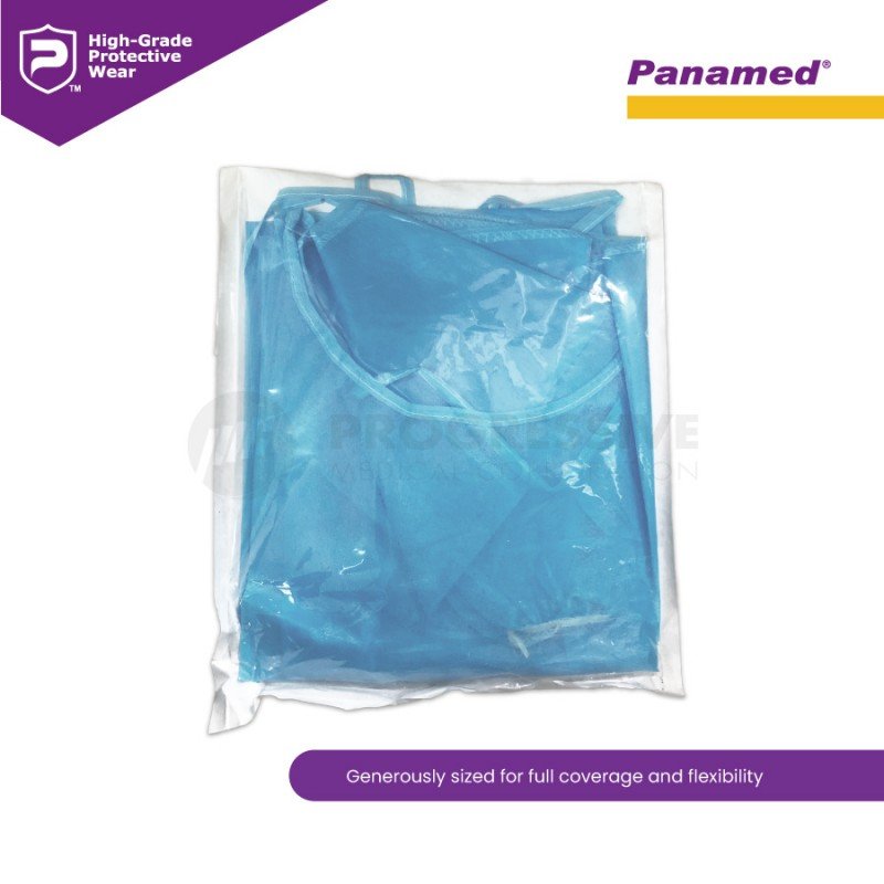 Panamed Disposable Isolation Gown Basic, Large (Sold per 10 pcs.)
